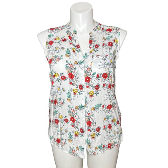 Primark Floral Sleeveless Button Down Tank size 14 - Picture 6 of 15